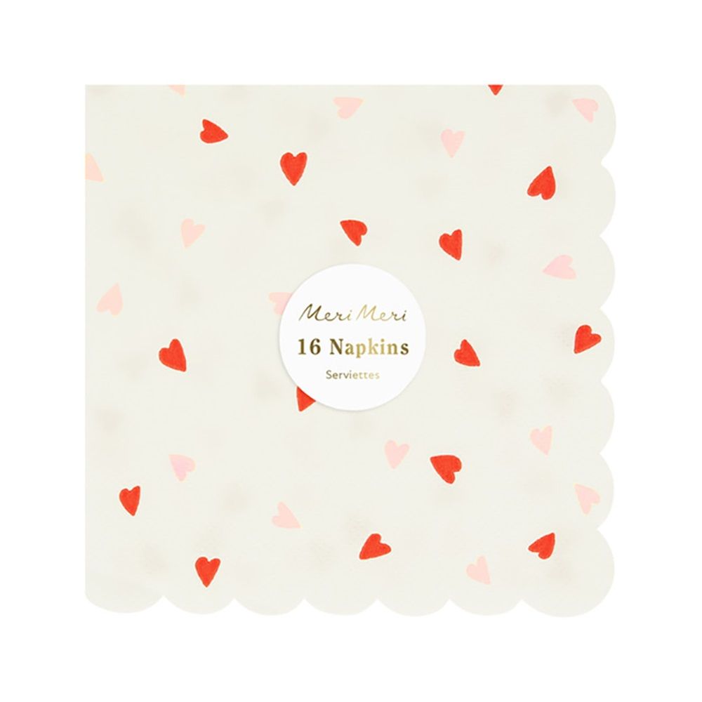 Meri Meri - Heart Pattern Small Napkins