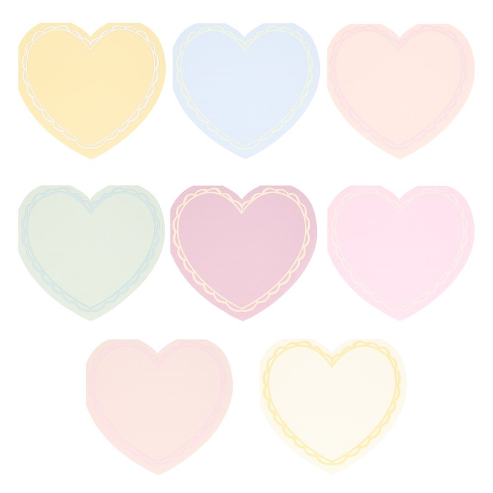 Meri Meri - Pastel Heart Large Napkins