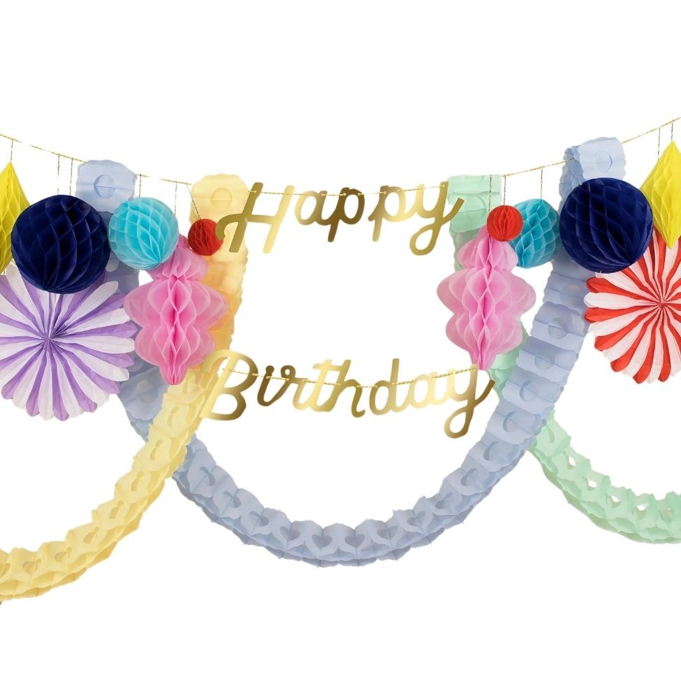 Meri Meri - Happy Birthday Honeycomb Garland