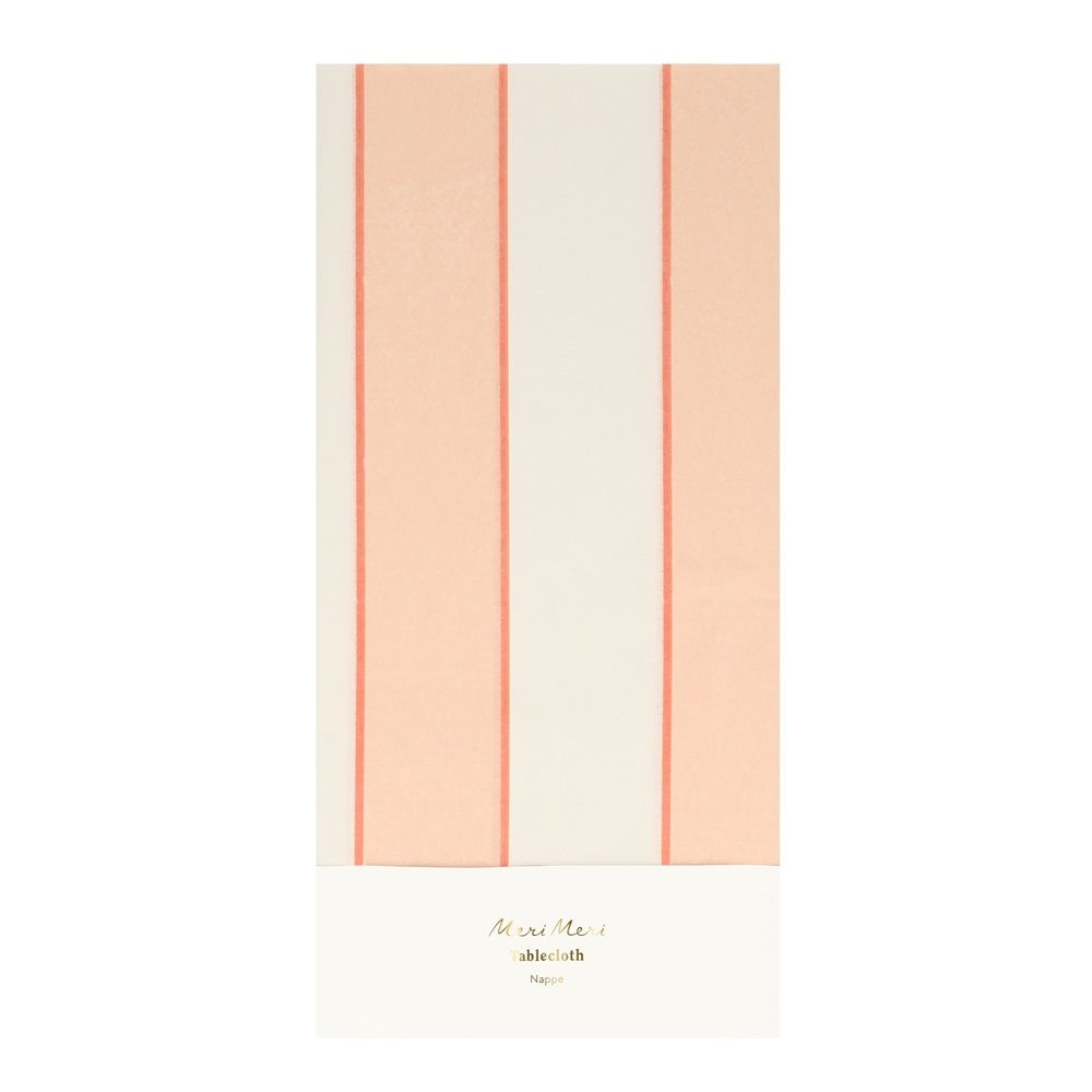 Meri Meri - Tablecloth - Peach Stripe