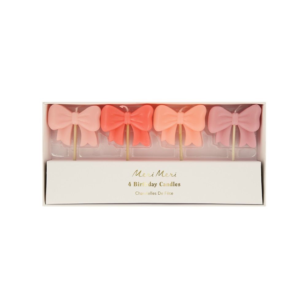 Meri Meri - Bow Candles - Pink