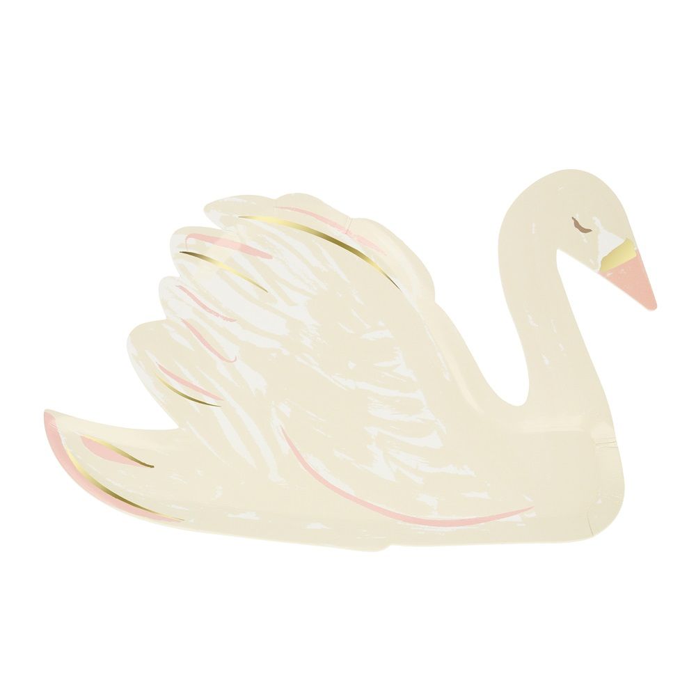 Meri Meri - Swan Shaped Plates - Pack of 8