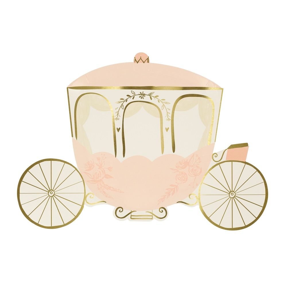 Meri Meri - Princess Carriage Plates - Pack of 8