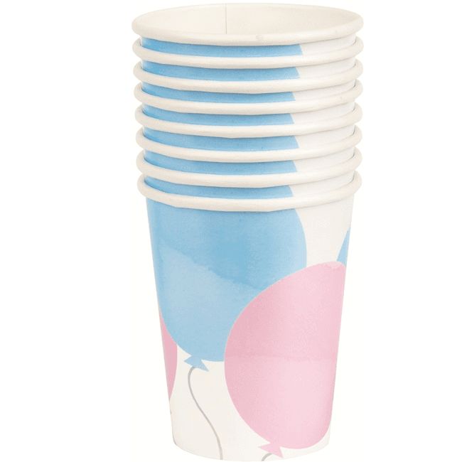 Unique - Gender Reveal Party Cups - Pack of 8 - 266ml