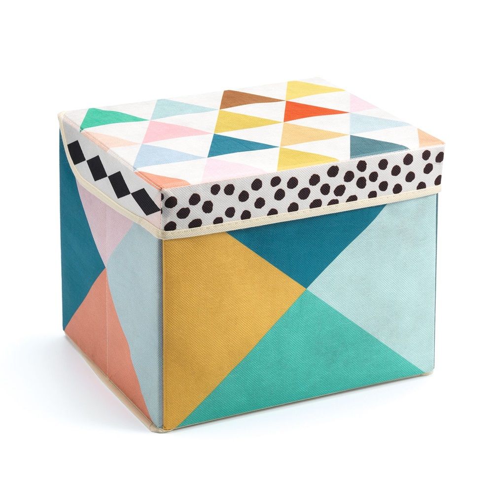 Djeco - Geometry Seat Toy Storage Box