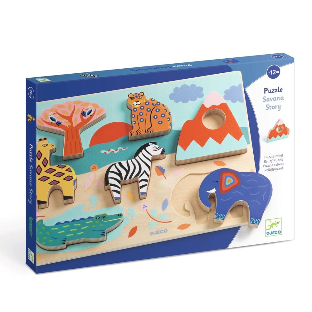 Djeco - Savana Story Wooden Puzzle