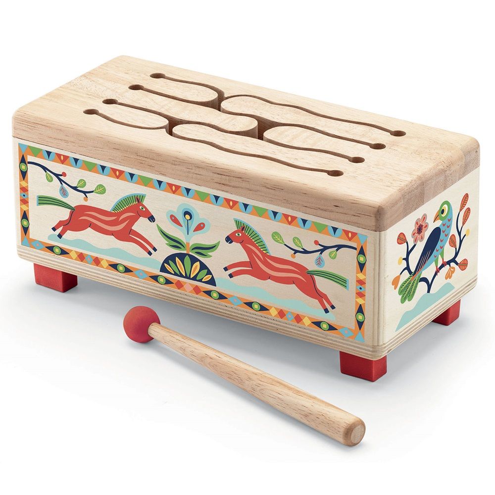 Djeco - Animambo Wooden Drum Musical Toy