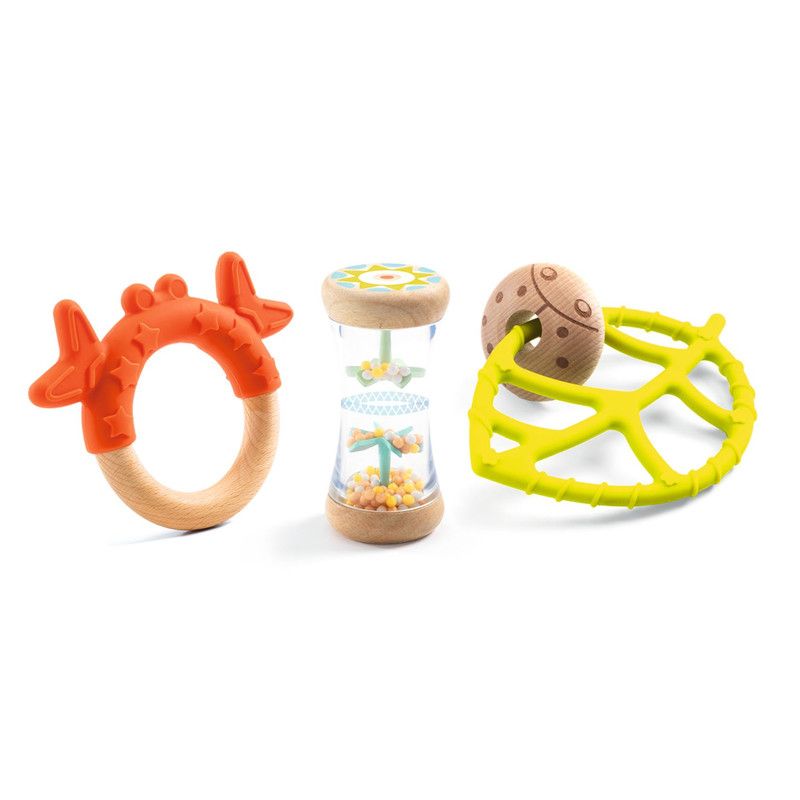 Djeco - Hochet Teether Baby Blanc Set