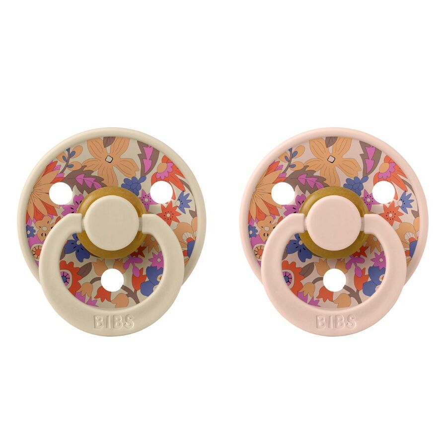 Bibs - Liberty June Blossom Colour Pacifier - Size 2 - Blush Mix - 2 Pcs