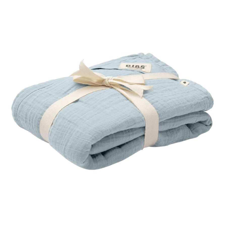 Bibs - Muslin Baby Swaddle - Blue - 120x120 cm