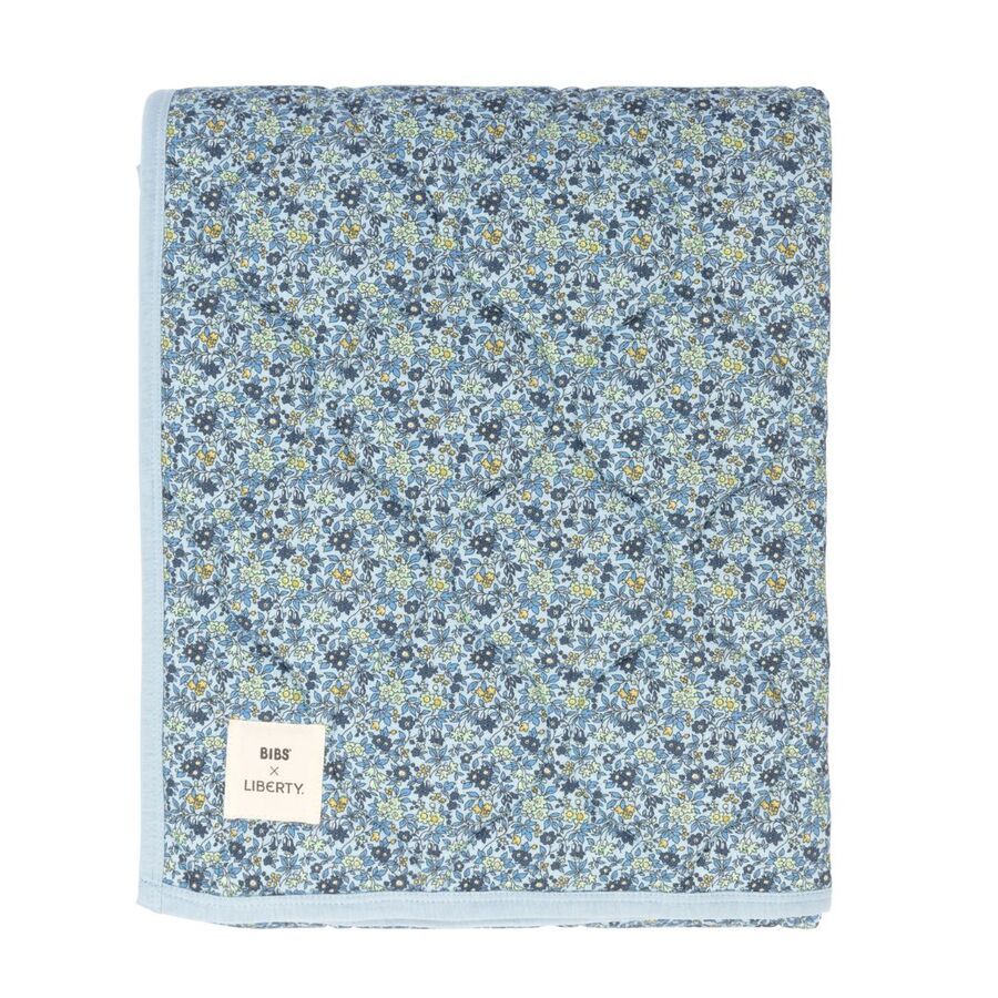 Bibs - Liberty Quilted Blanket - Chamomile Lawn - Baby Blue