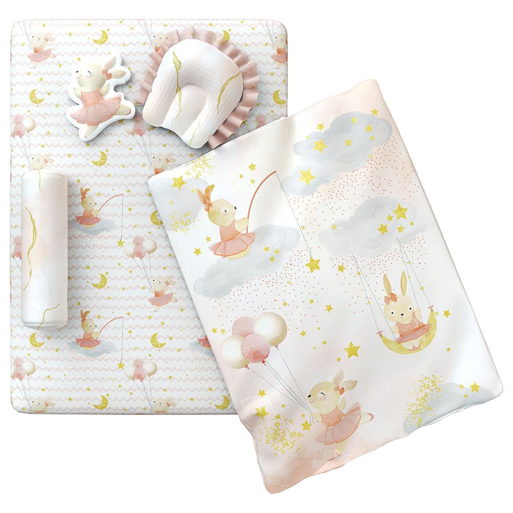 Fancy Fluff - Organic New Born Bed Set - 6pcs - Day Dream