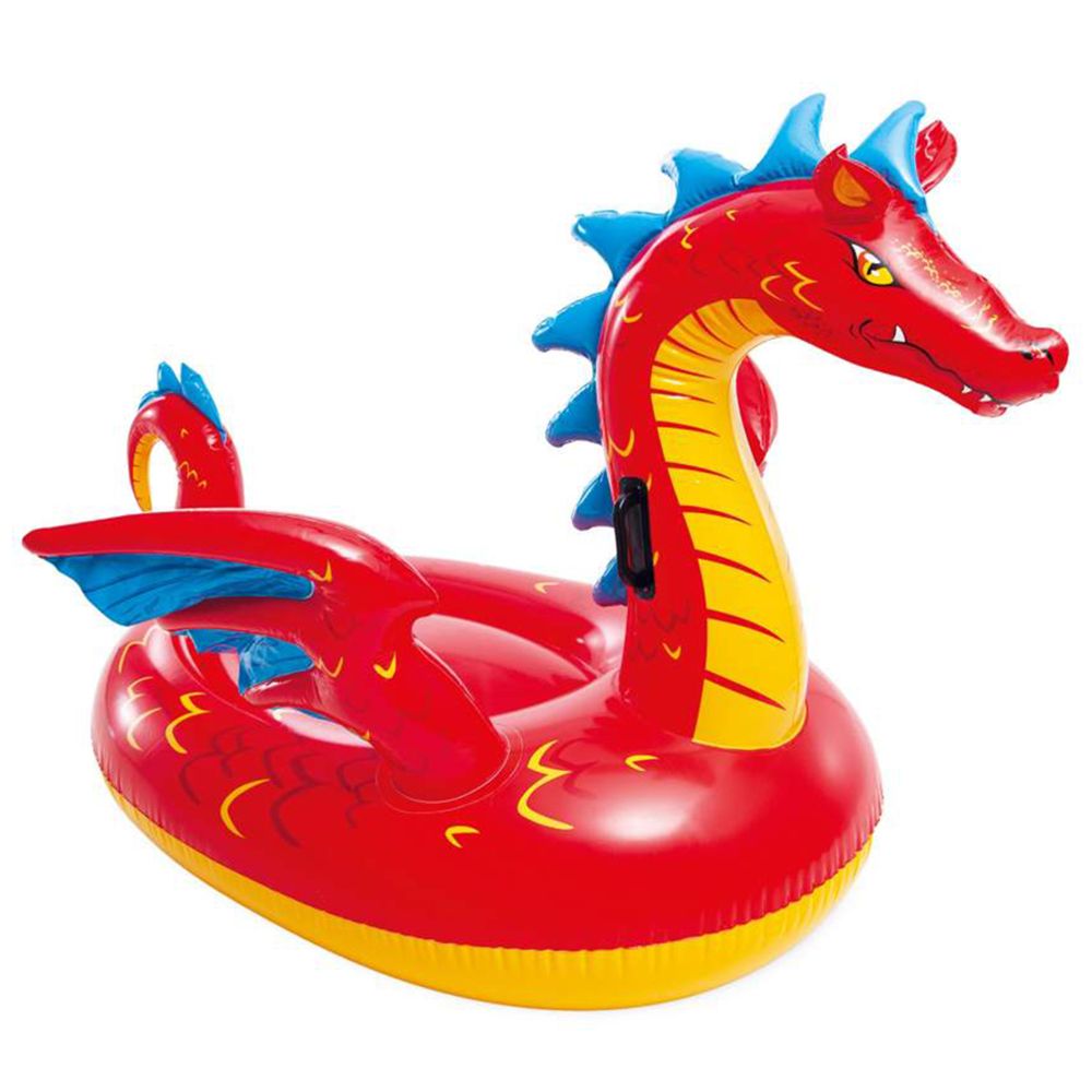 Intex - Mystical Dragon Ride-On Inflatable Pool Float - Red