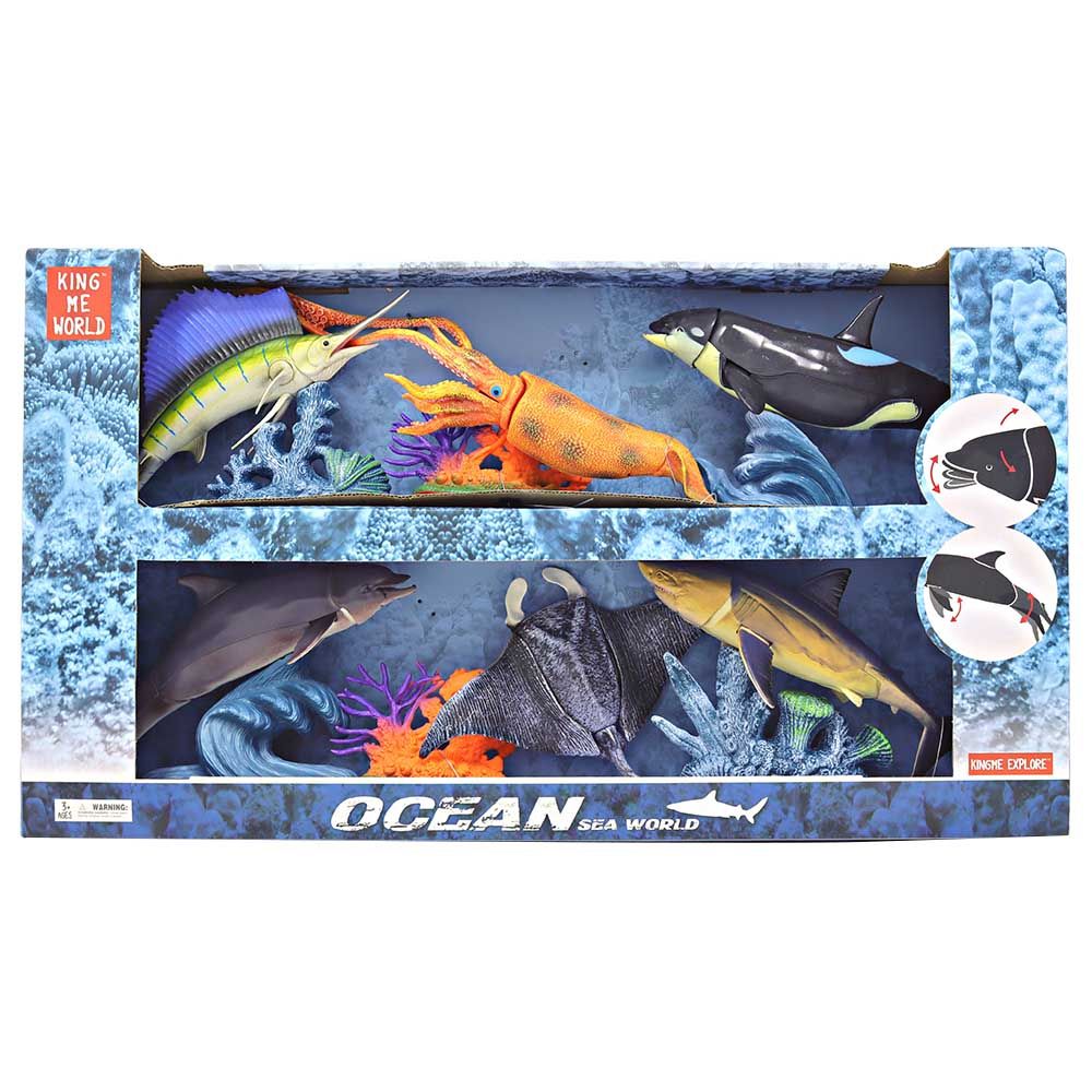 Haj - Sea Lively Marine Animal Figures - 6pcs