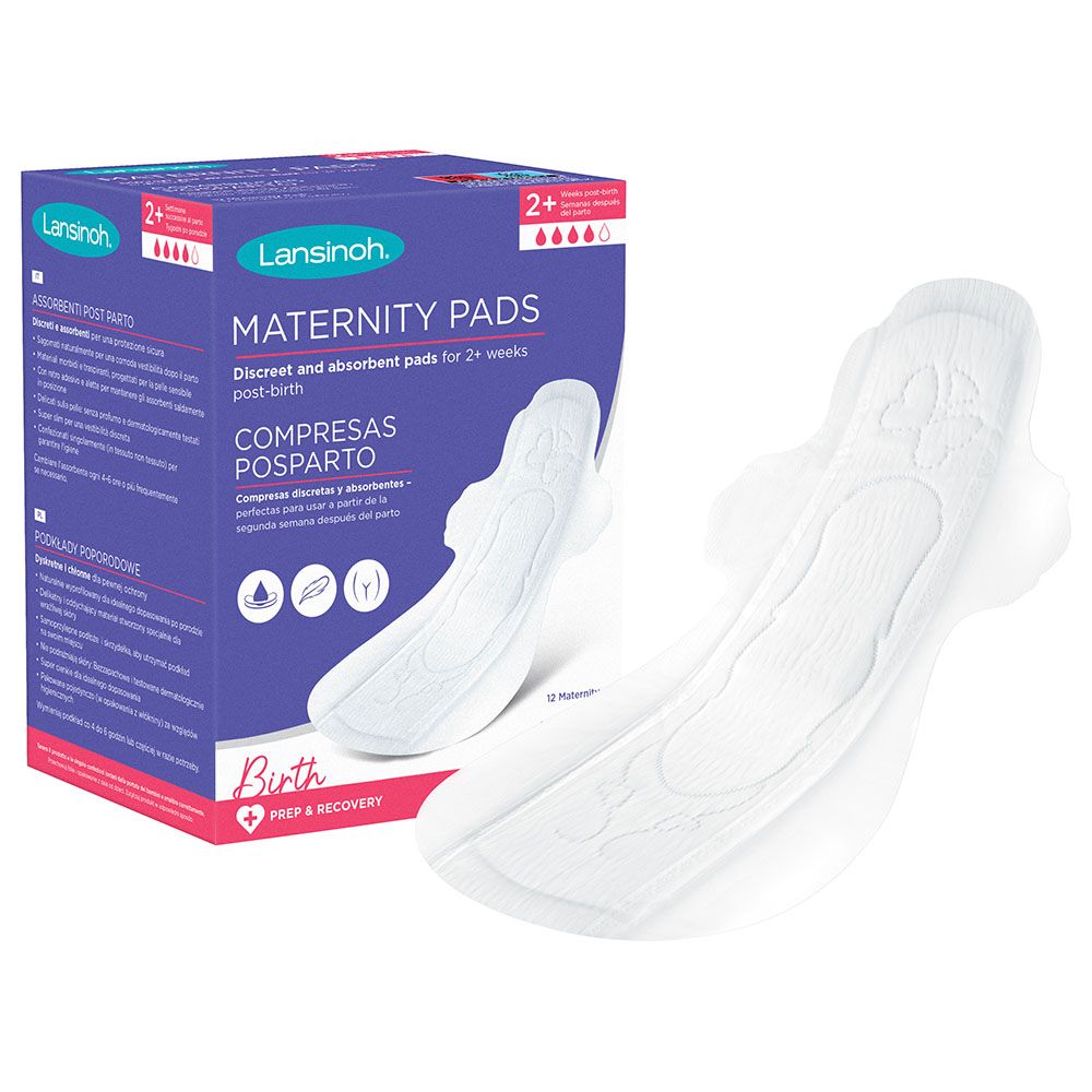 Lansinoh - Discreet & Absorbent Maternity Pads - M - 12pcs