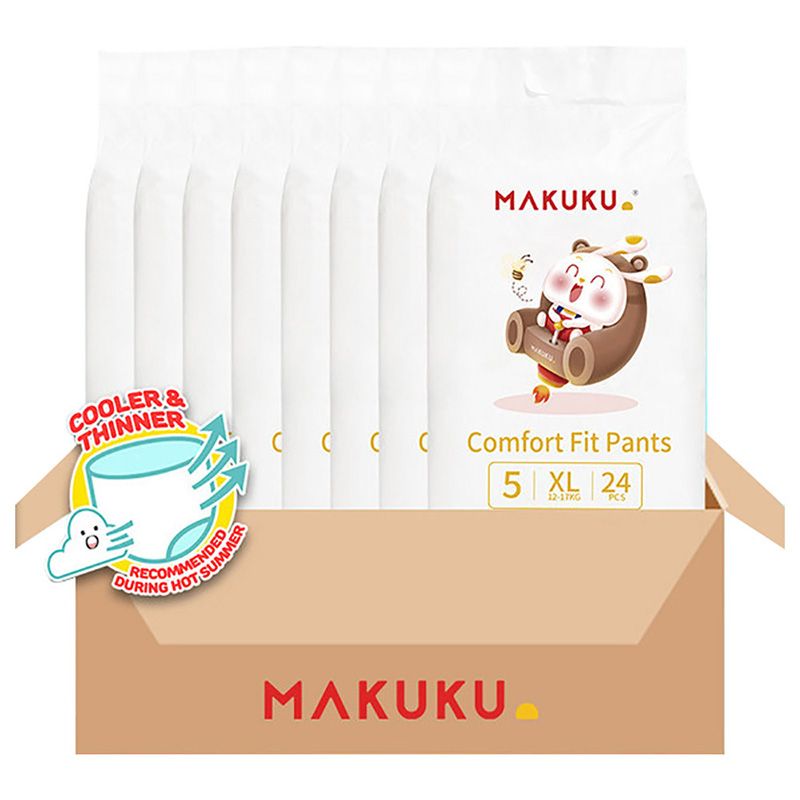 Makuku - Baby Comfort Fit Pants Diapers S5 - XL - 12-17Kg - 192pcs