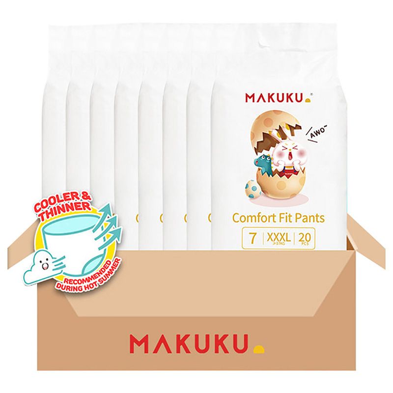 Makuku - Baby Comfort Fit Pants Diapers S7 - XXXL - 17+Kg - 160pcs