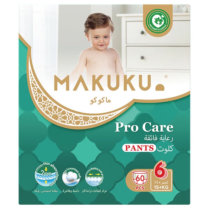 Makuku - Premium Diapers Procare Pants S6 - XXL - 15+Kg - 60pcs