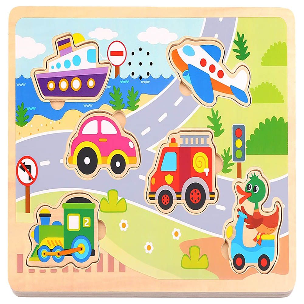 TookyToys - Vehicles Puzzle With Music - 7pcs