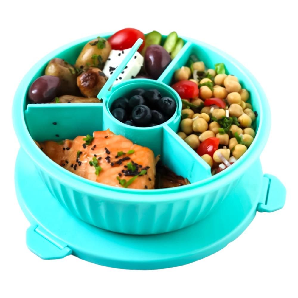 Yumbox - 3 Part Divider Poke Bowls - Paradise Aqua