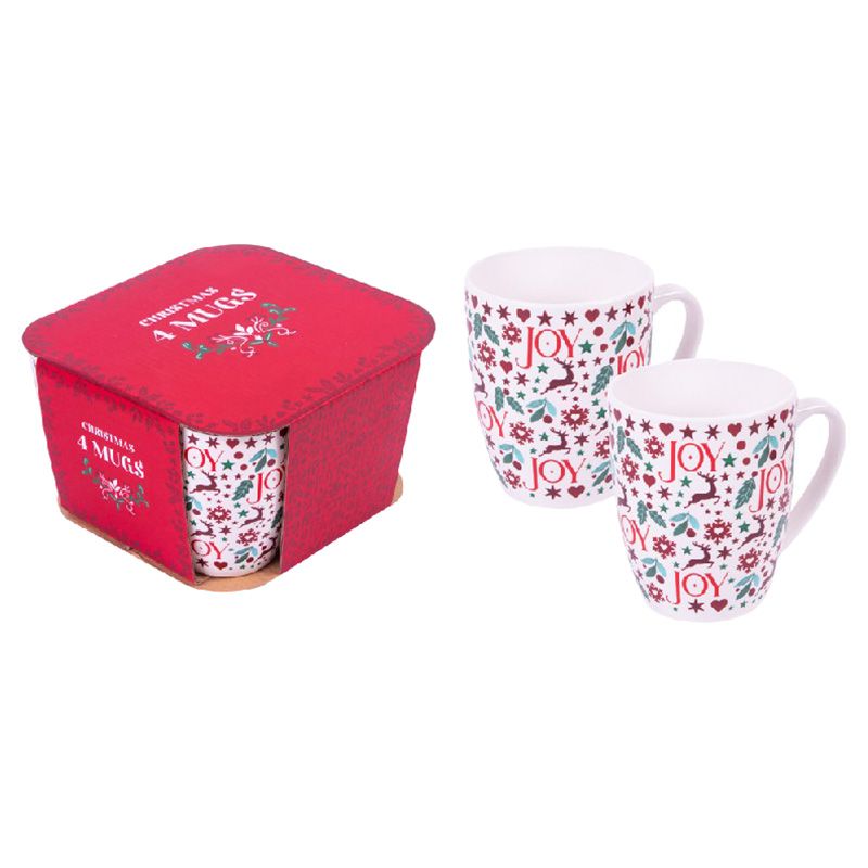 Rsw - Christmas Joy Mugs - 4pcs