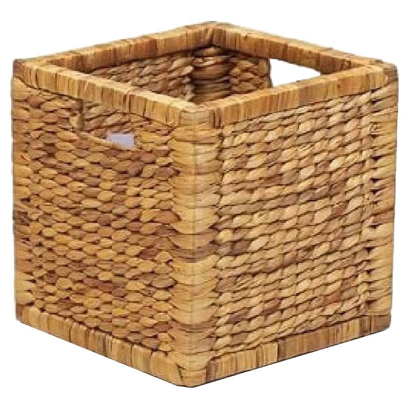 Homesmiths - Square Water Hyacinth Storage Basket - 30 X 30 X 30cm