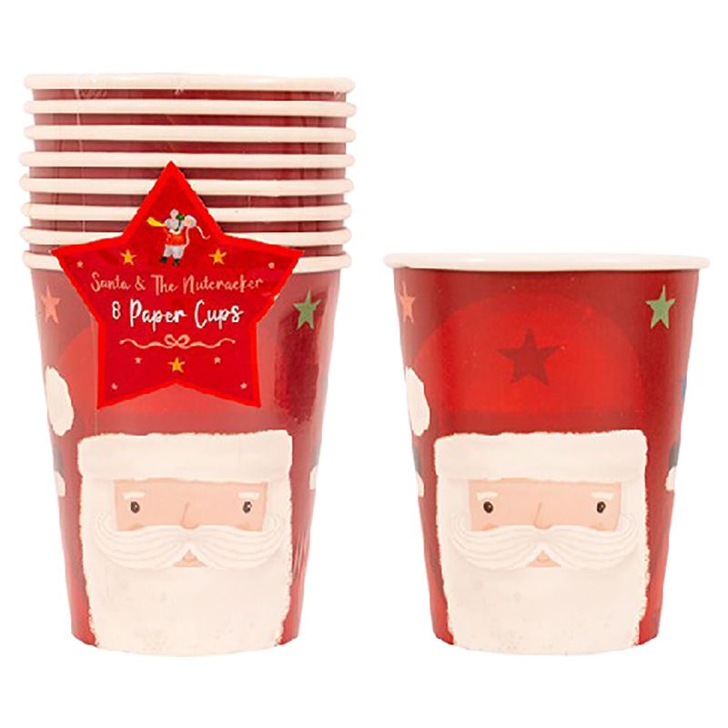 Rsw - Santa Face Paper Tumbler - 8Oz - 8pcs - Style May Vary