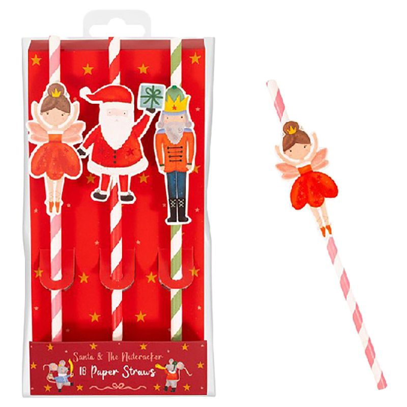 Rsw - Santa & The Nutcracker Straws - 18pcs