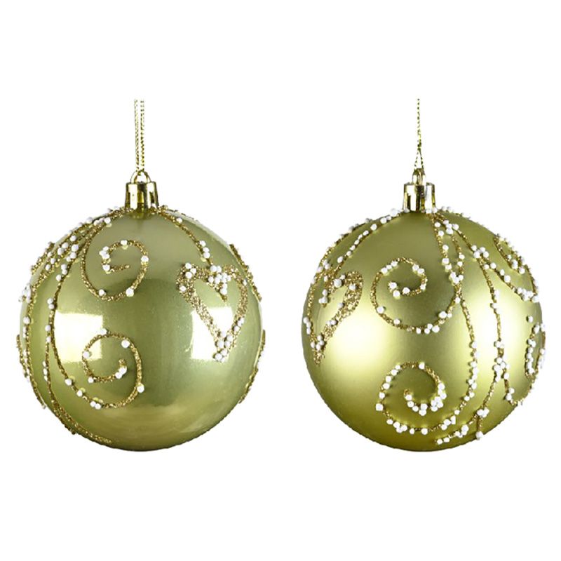 Kaemingk - Foam Bauble On Wire Shatterproof - 8 cm - Style May Vary