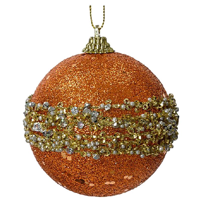 Kaemingk - Bauble Foam Glitters, Pearls & Bead - Red Copper