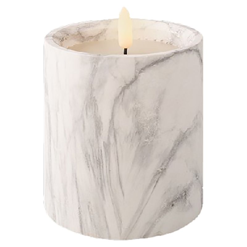 Kaemingk - LED Wick Candle Cement Cylinder