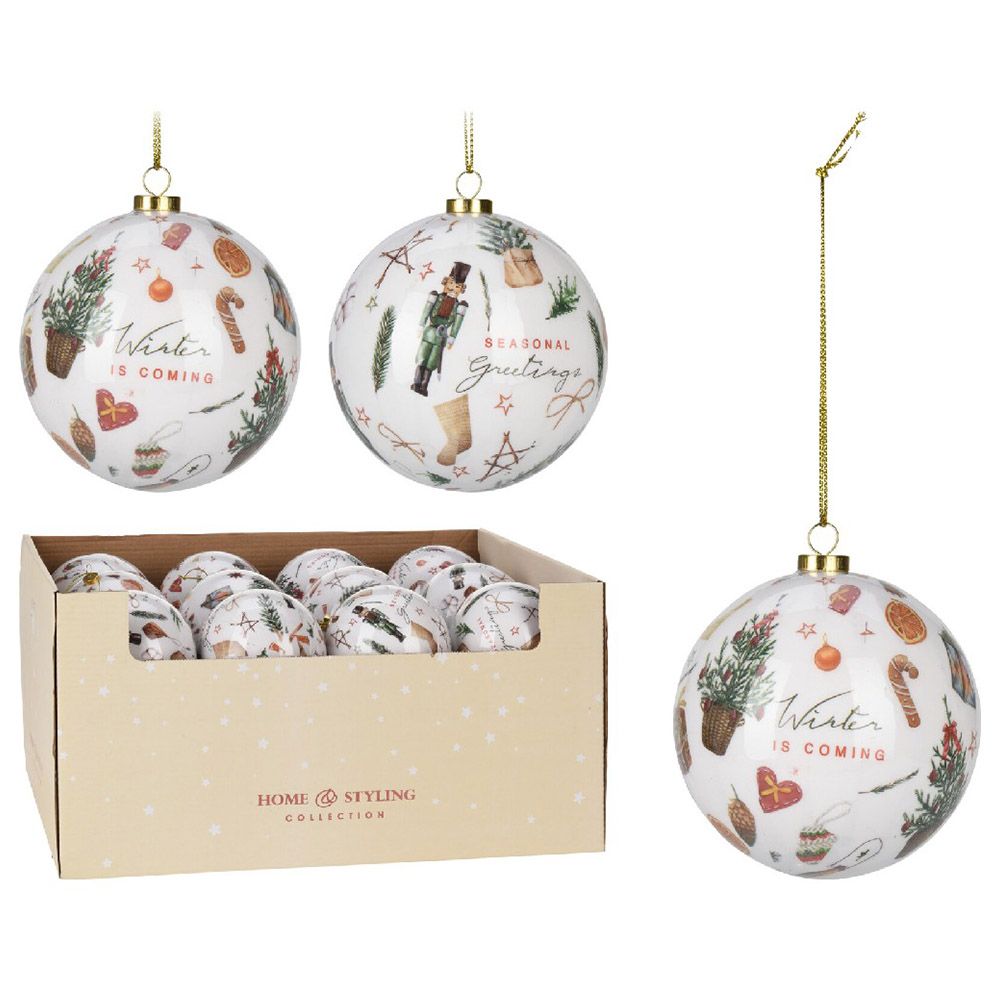 Koopman - Apf481480 Xmas Ball - 10 cm - Style May Vary