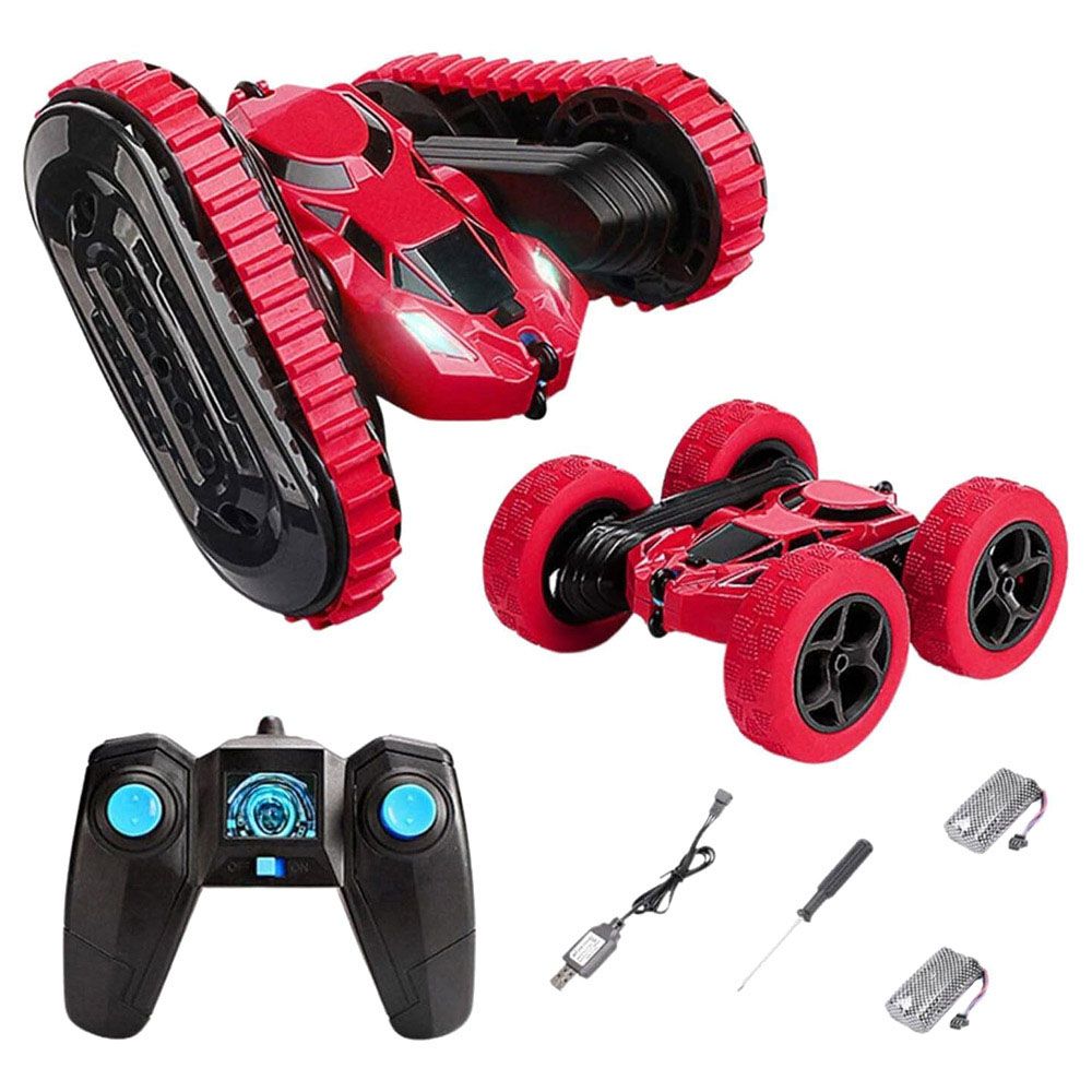 Fitto - Kidwala Remote Control 360 Degree Rotating Stunt Car - Red