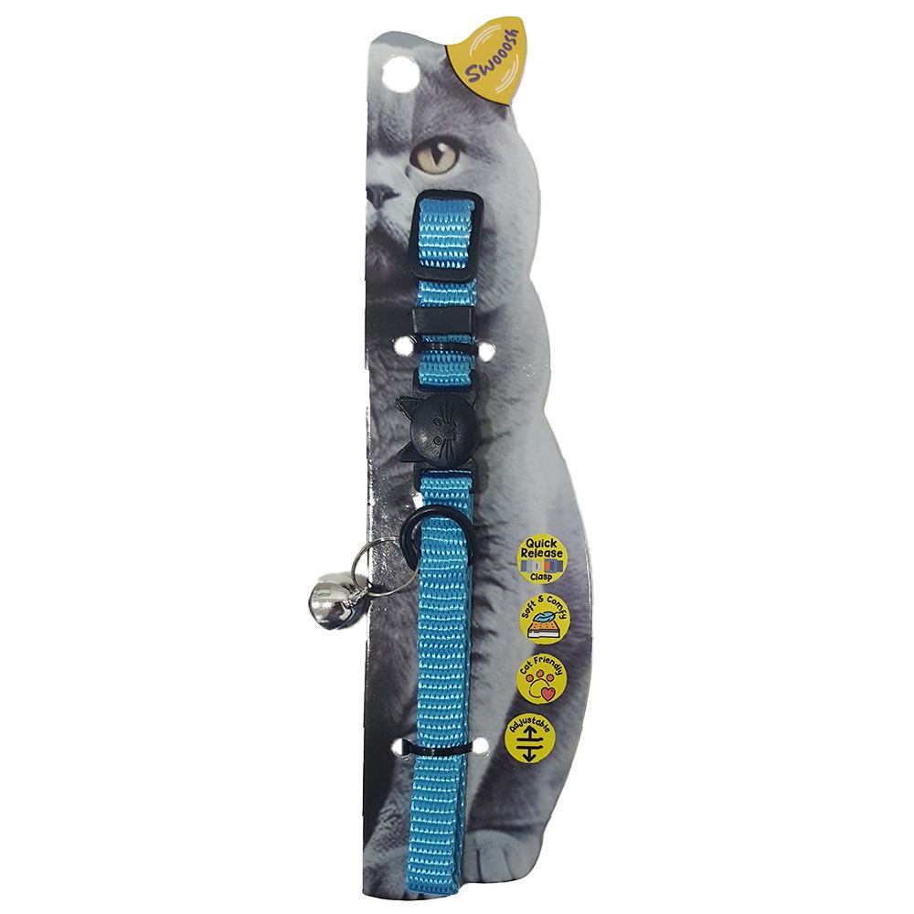 Nutrapet - Swooosh Simple And Calm Cat Collar - Light Blue