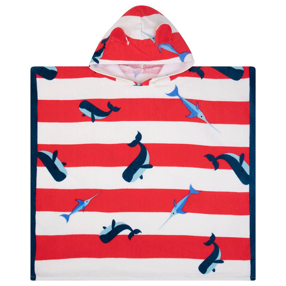 Swim Essentials - Whale Poncho - Red