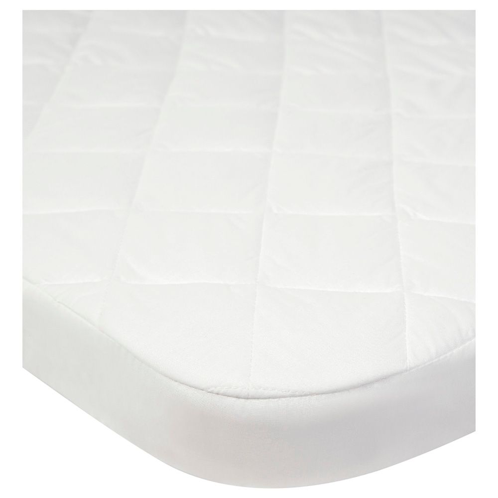 Mamas & Papas - Lua Bedside Crib Mattress Protector - White