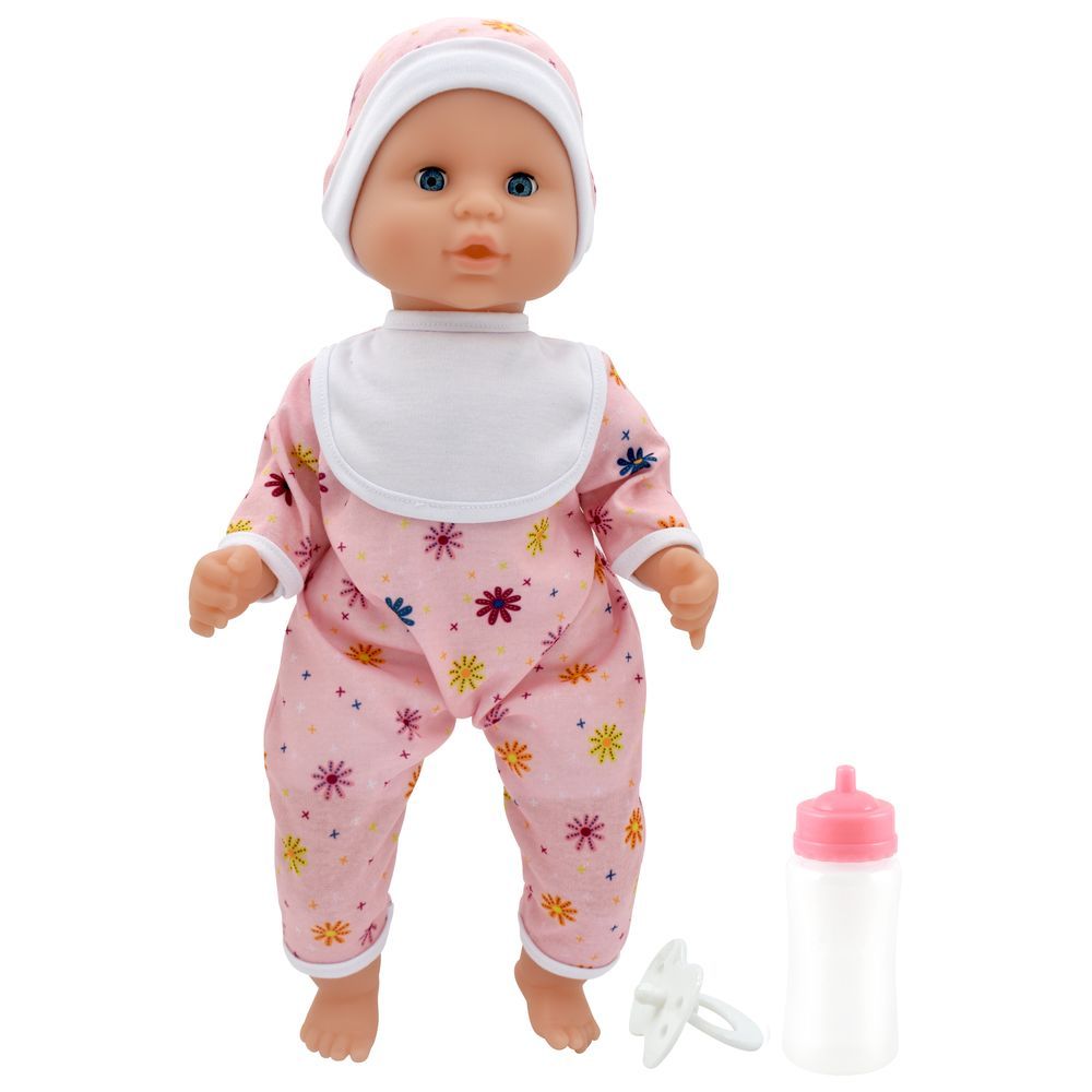 Dollsworld - Baby Joy Soft Bodied Baby Doll - Pink - 38 cm - 3 Pcs