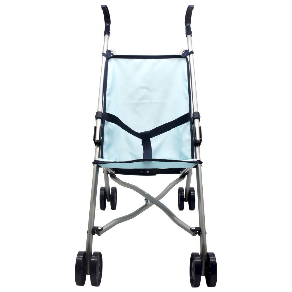 Dollsworld - Foldable Baby Doll Stroller Pram - Sky Blue