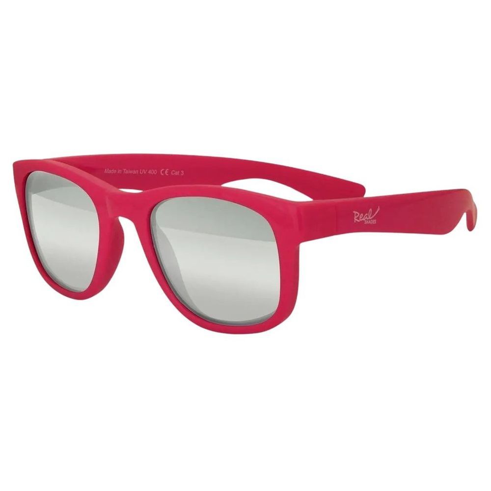 Real Shades - Surf Silver Mirror Lens Sunglasses - Berry Gloss