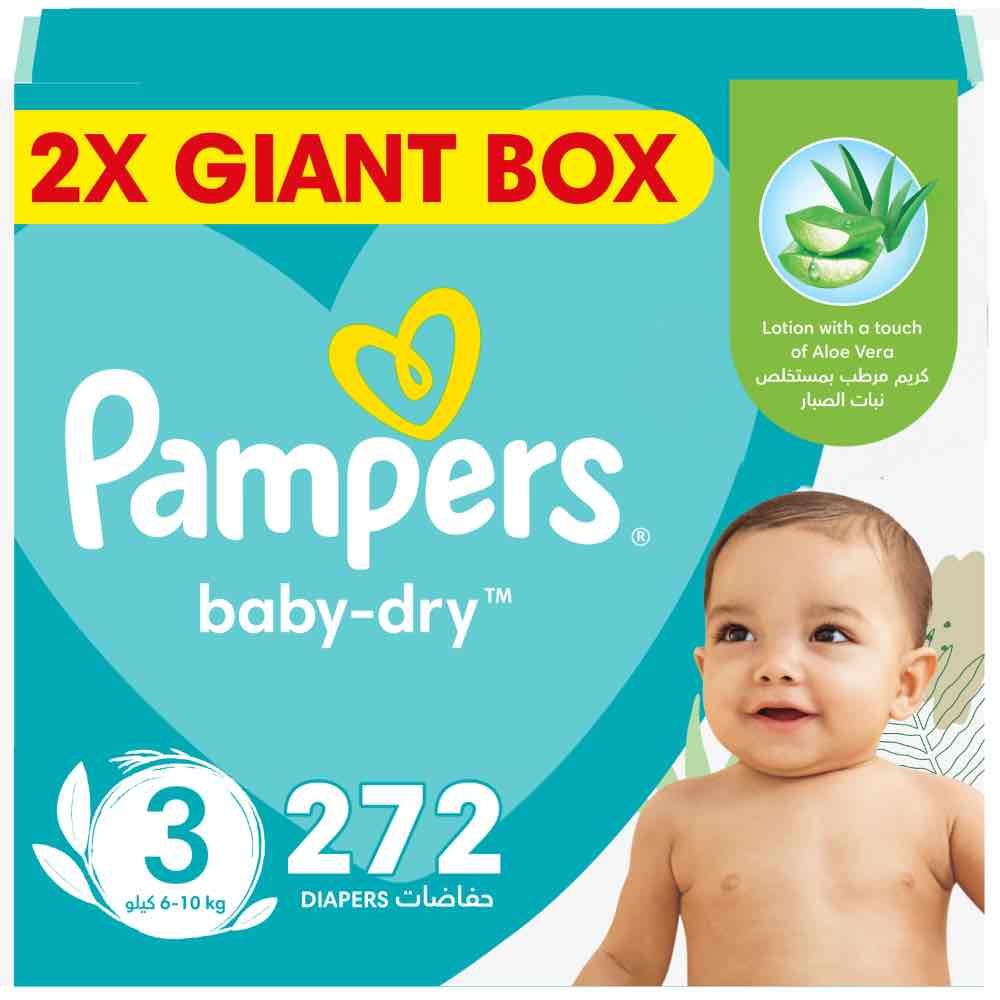 Pampers - Baby Dry Diapers Size 3, 6-10Kg - 272 pcs