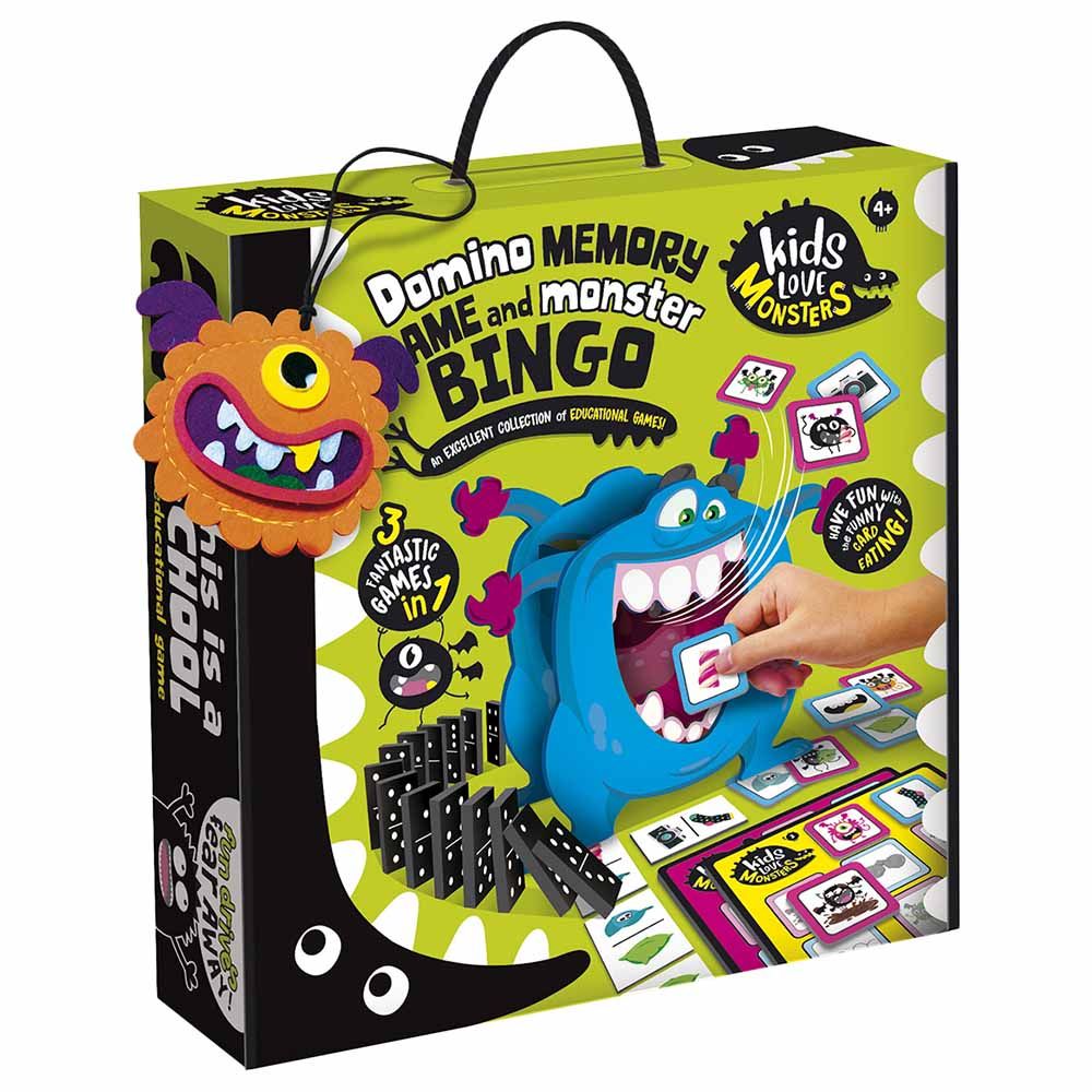 Kids Love Monsters - Domino, Monster Bingo And Memory Game