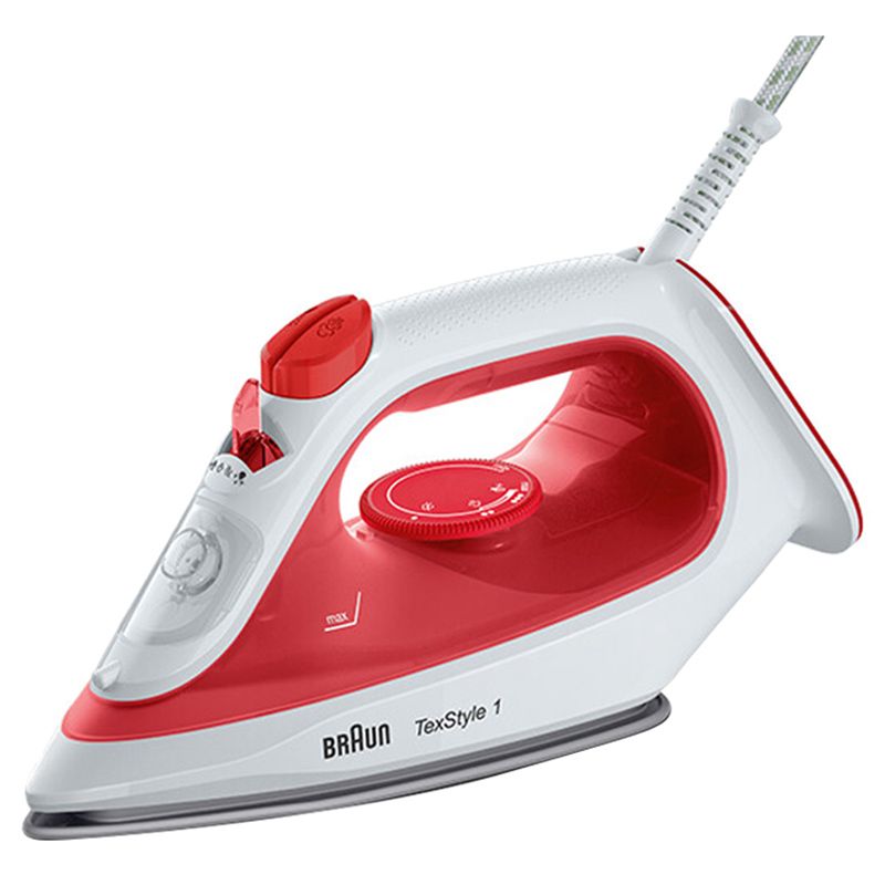 Braun - TexStyle 1 Steam Iron - Red/White - 1900 W