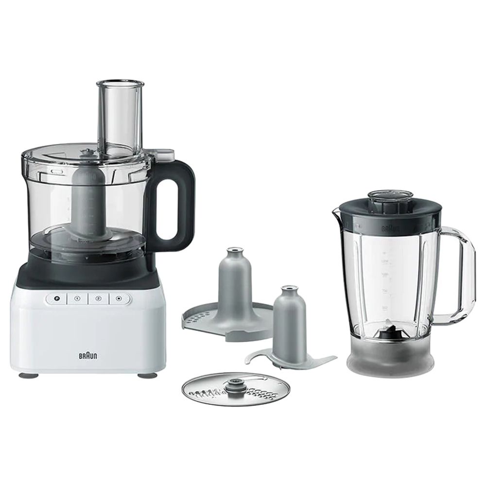 Braun - PurEase Food Processor With Food Prep Bowl And Blender Set