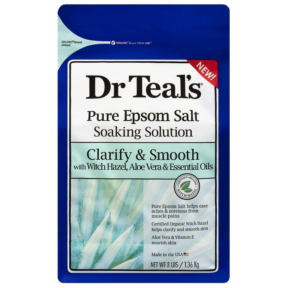 Dr Teal's - Epsom Bath Salt Witch Hazel & Aloe Vera - 1.36Kg