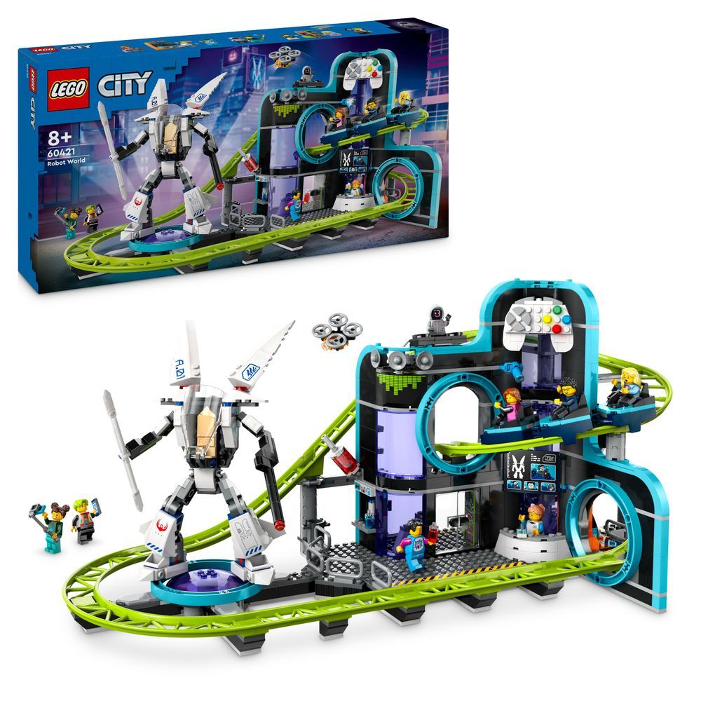 Lego - Robot World Roller Coaster Park Playset - 986pcs