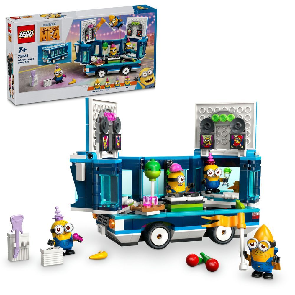 Lego - Despicable Me 4 Minions Music Party Bus Building Toy Set - 379pcs