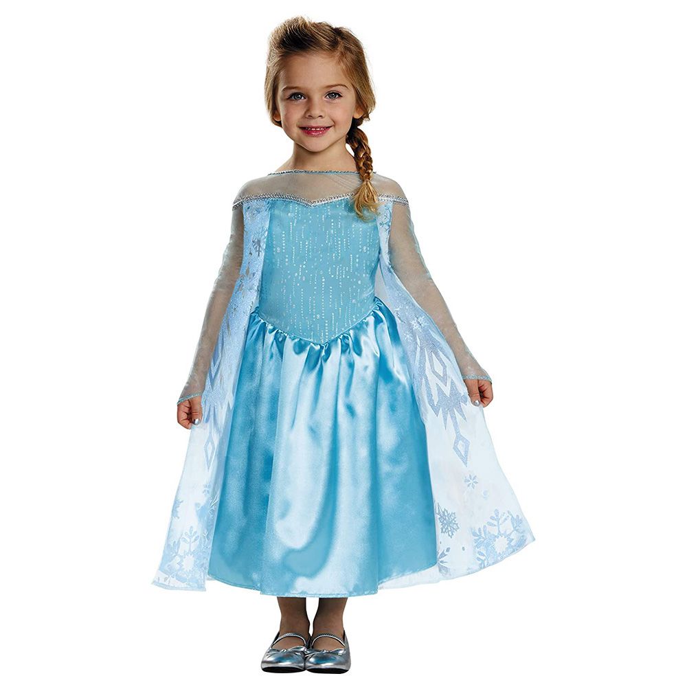 Party Centre - Disney Elsa Frozen Girls' Costume - Blue