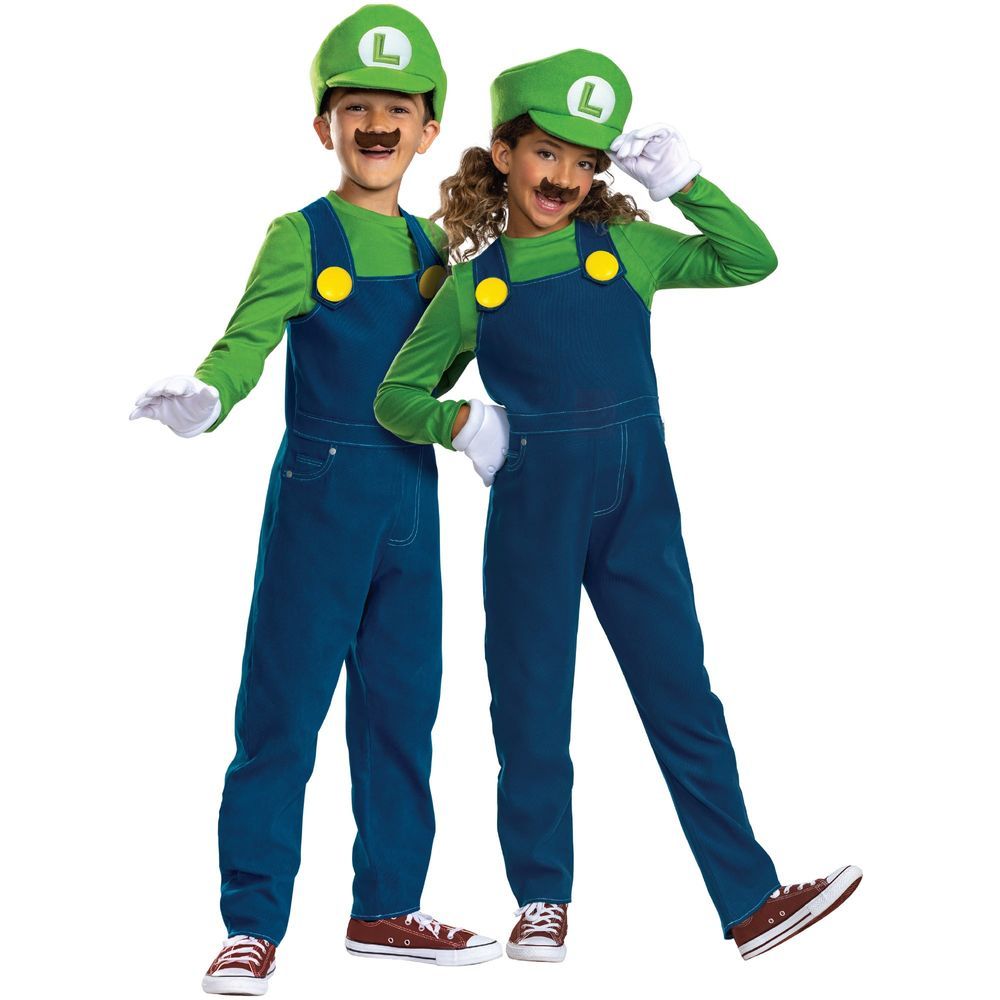 Party Centre - Luigi Costume For Kids - 4-6Y