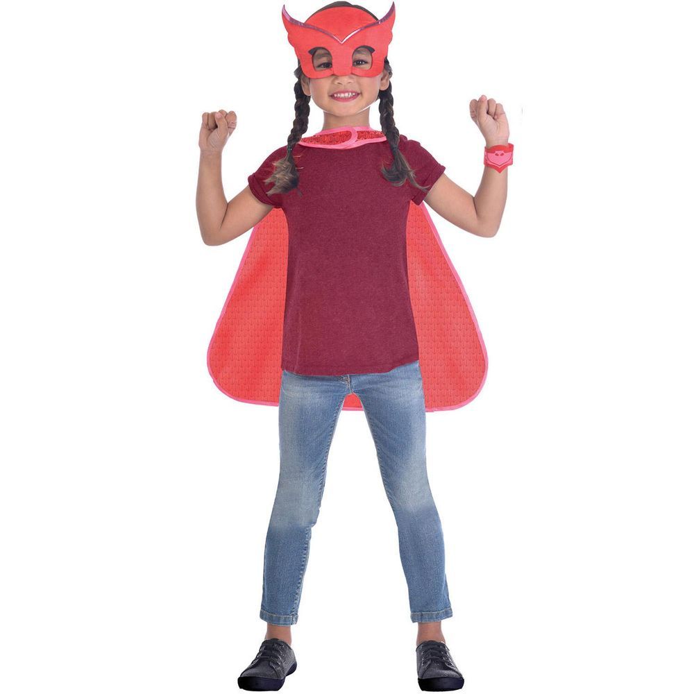 Party Centre - Childrens PJ Mask Owlette Cape Set Costume