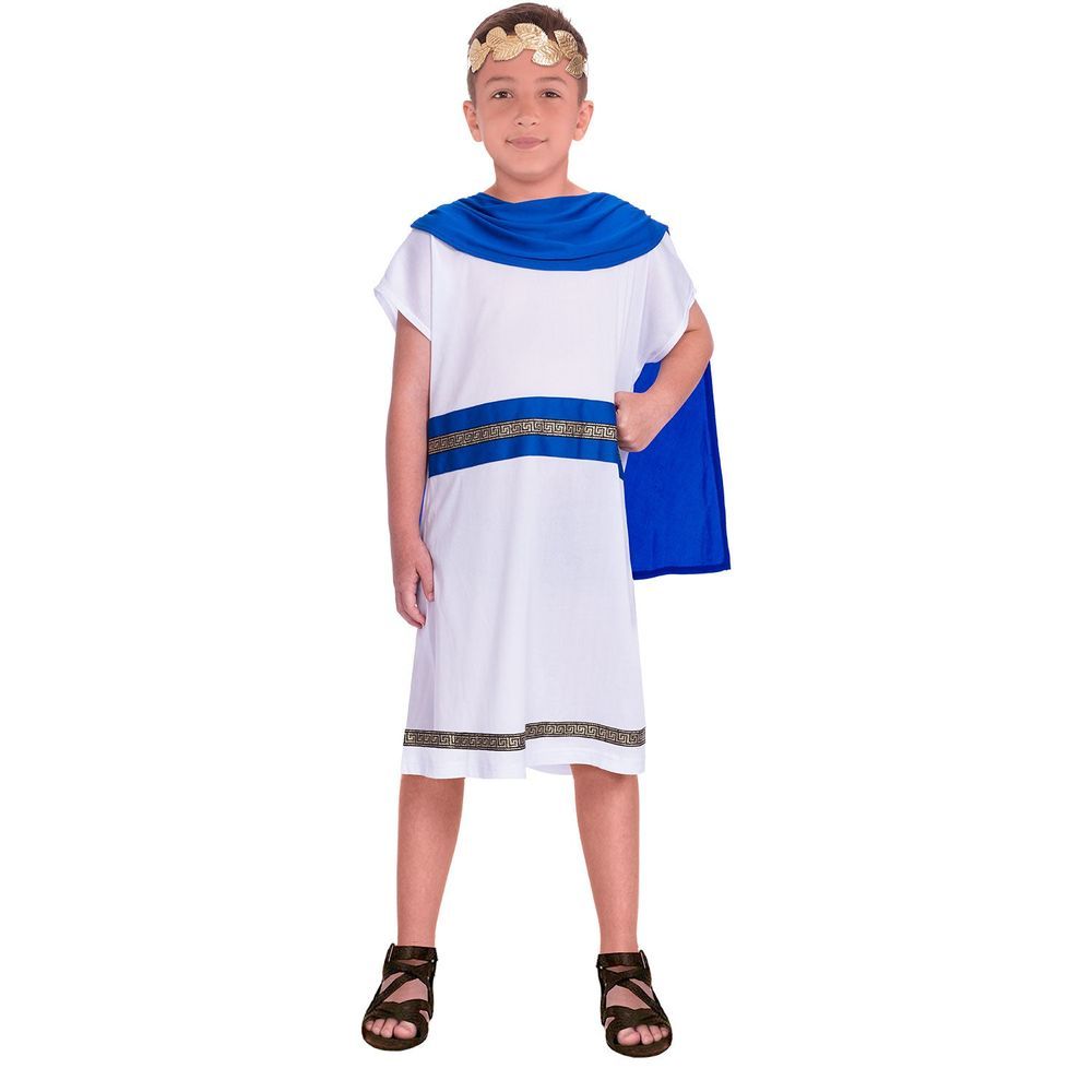 Party Centre - Childrens Fancy Caesar Costume - Blue